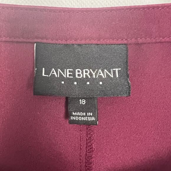 Lane Bryant Burgundy Long Sleeve Top Size 18 - Picture 2 of 11